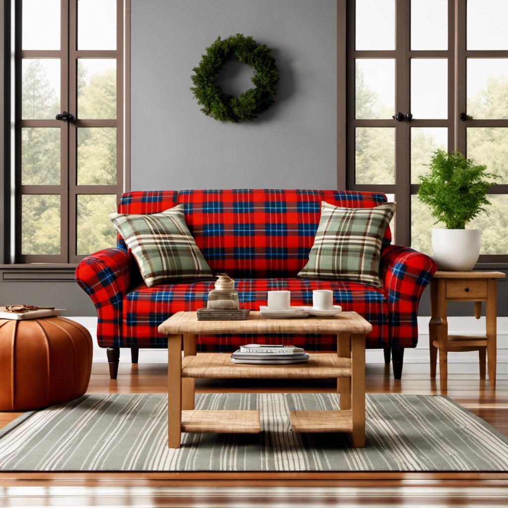 plaid couch covers