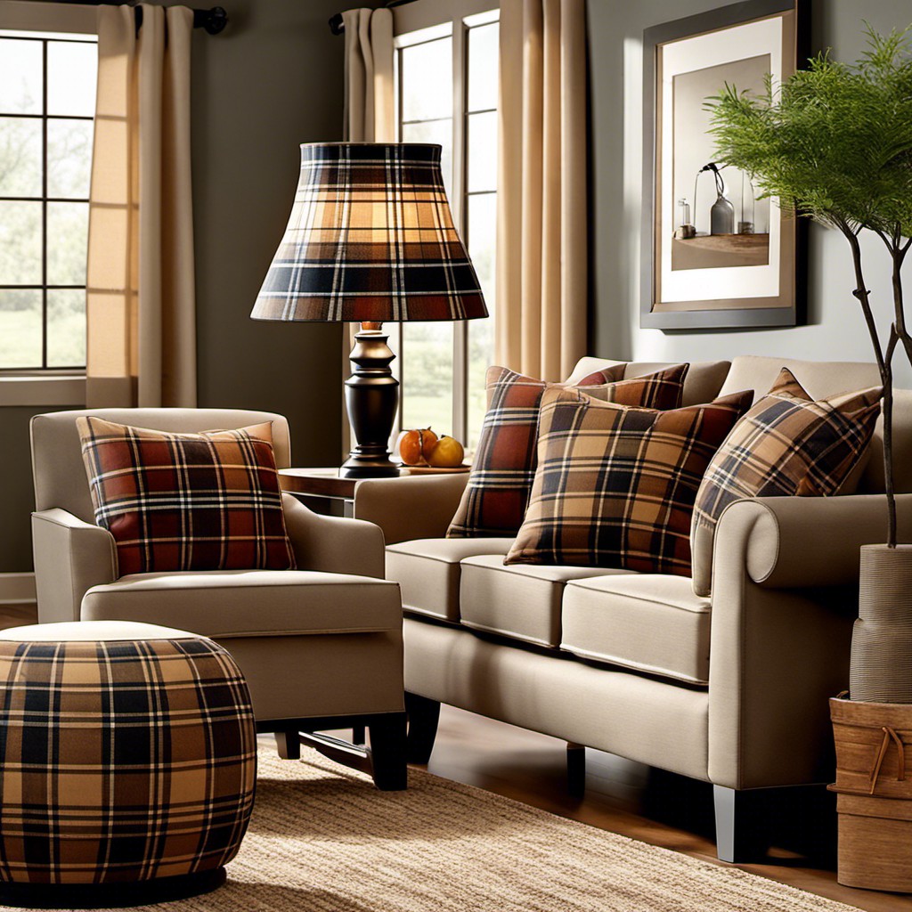 plaid lamp shades