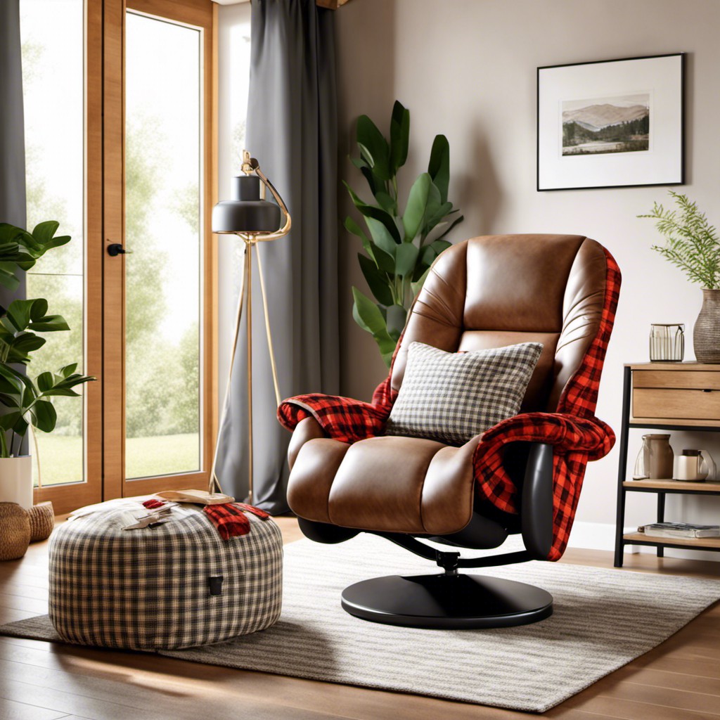 plaid recliner