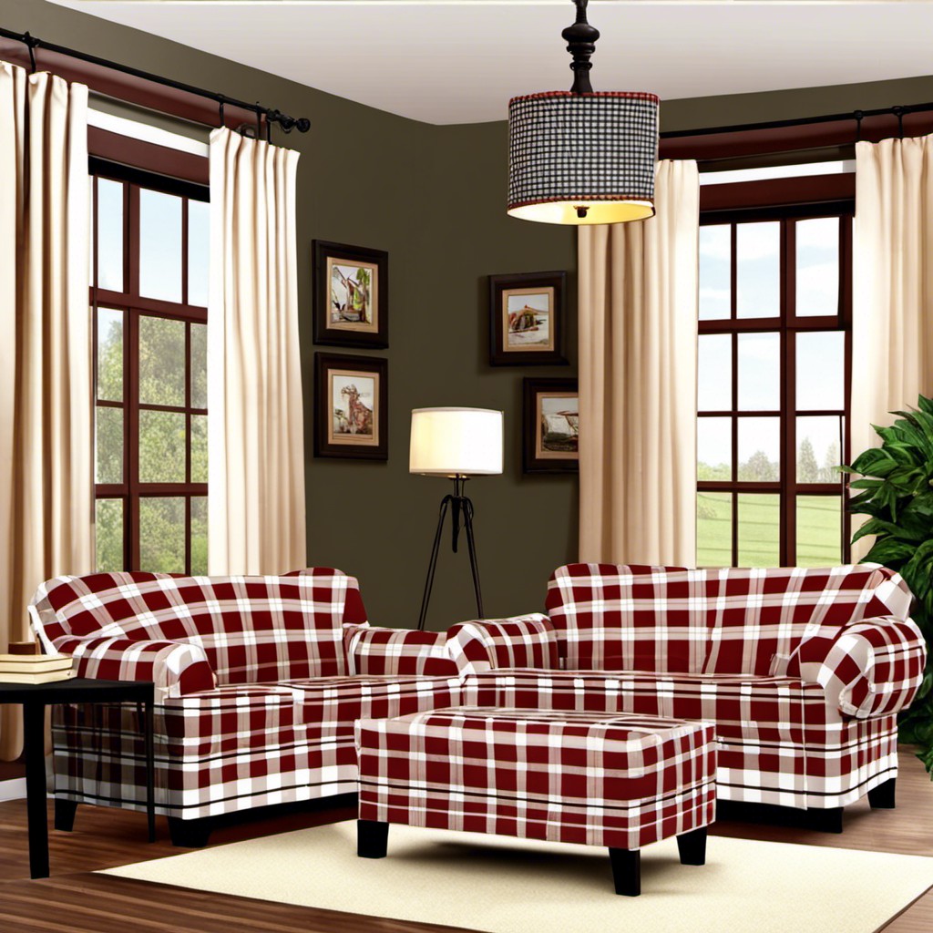 plaid slipcovers for your furniture