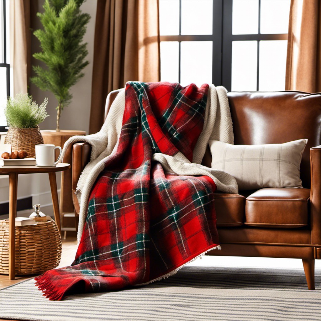 plaid throw blankets