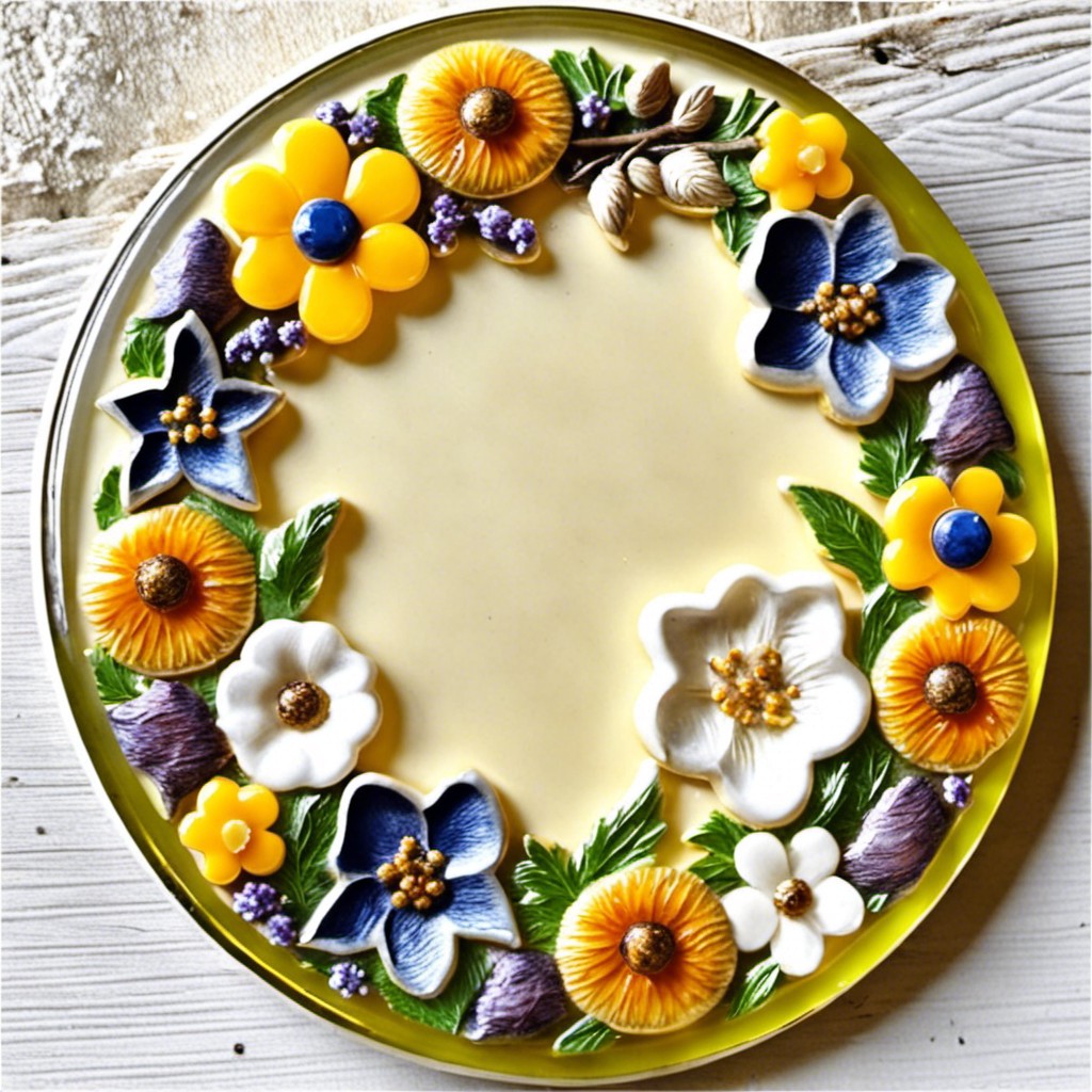 pressed flower resin plate