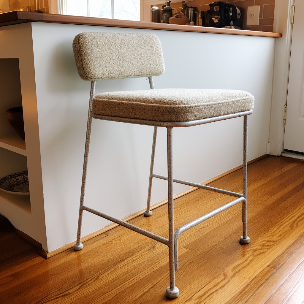 refurbished boucle counter stools