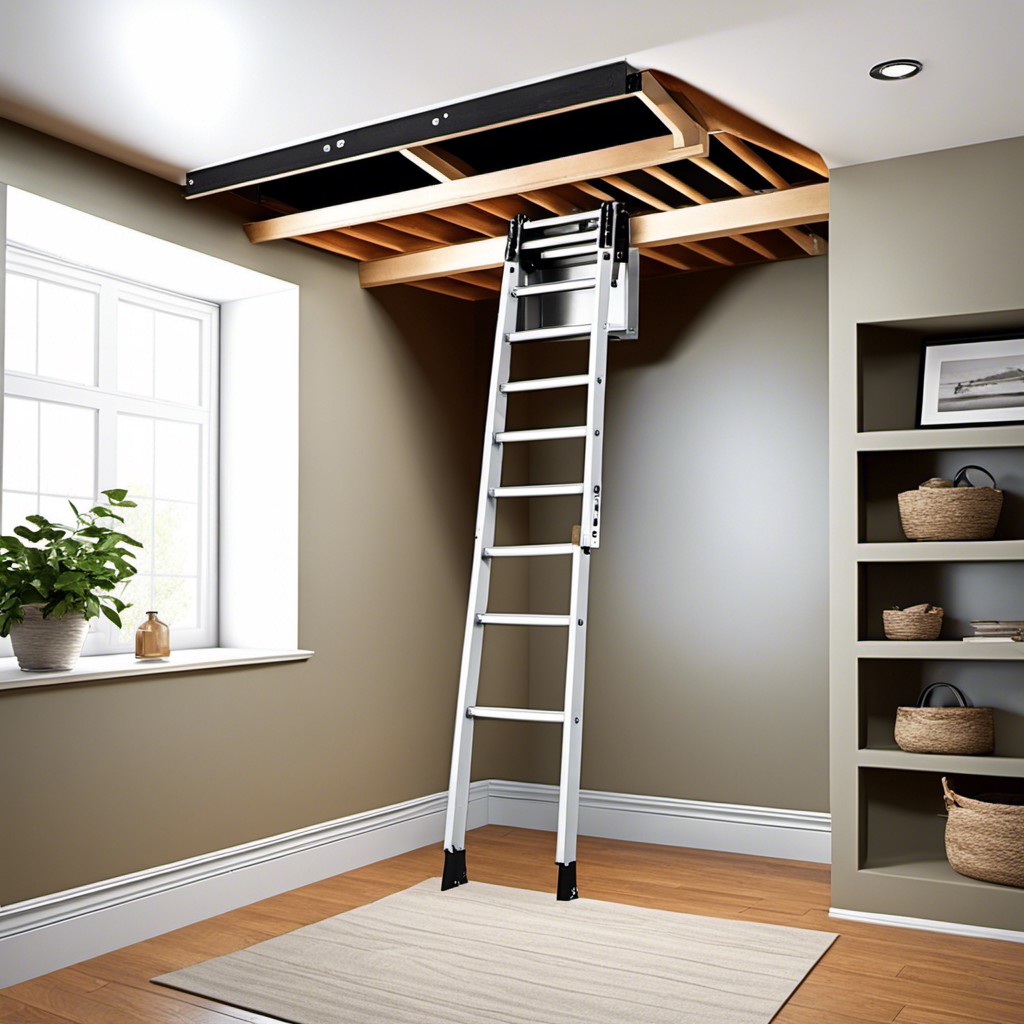 retractable ceiling ladder access