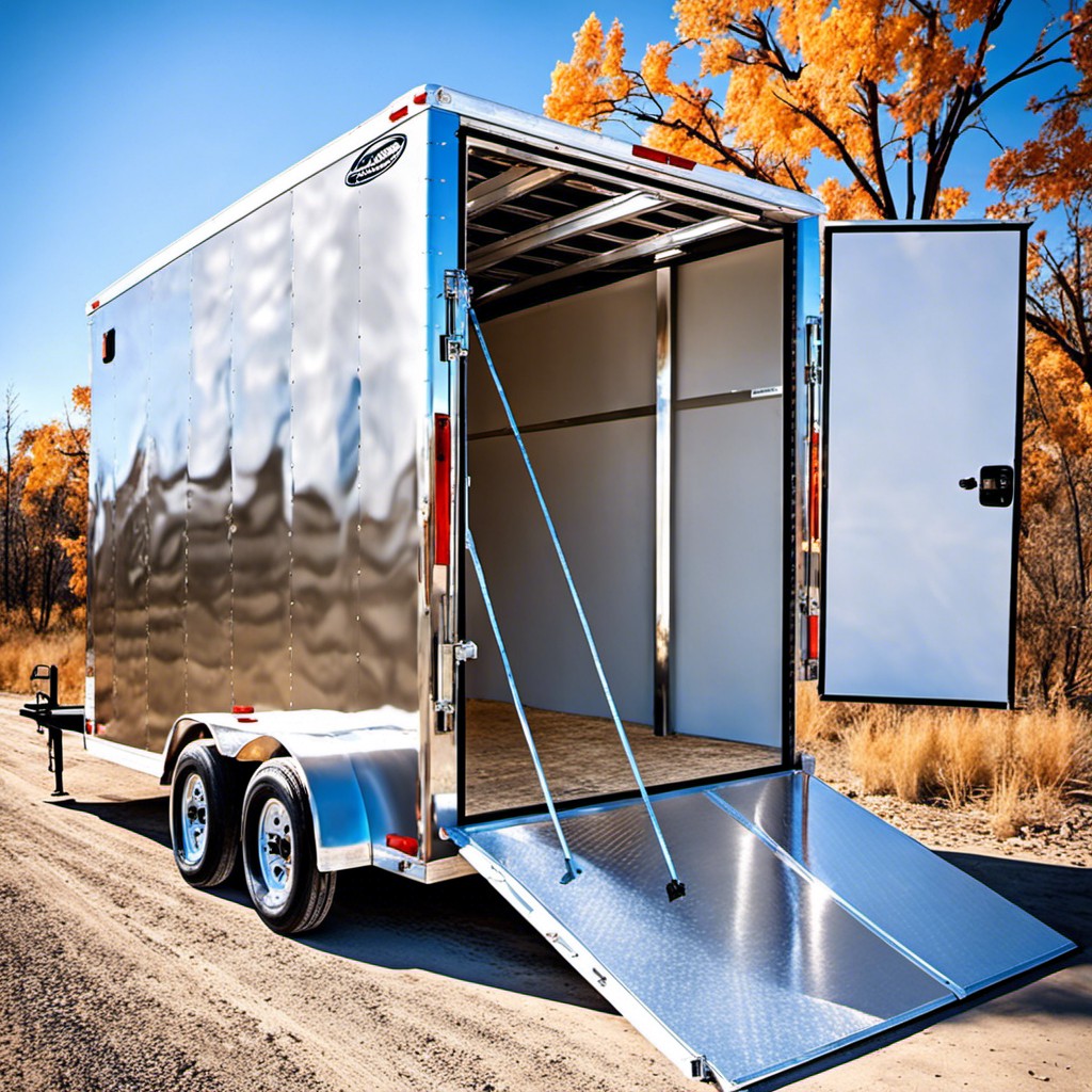 roll up door in an aluminum frame