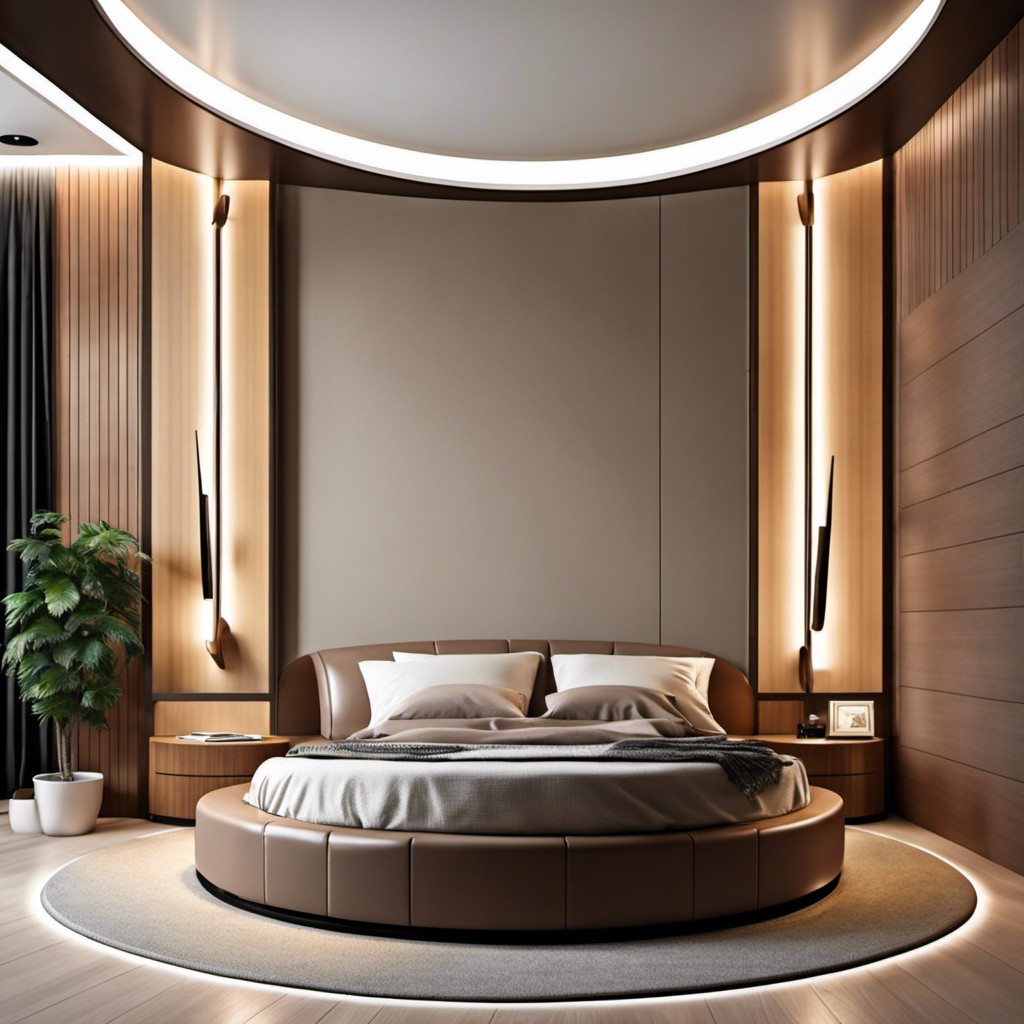 round bed for curved bedrooms