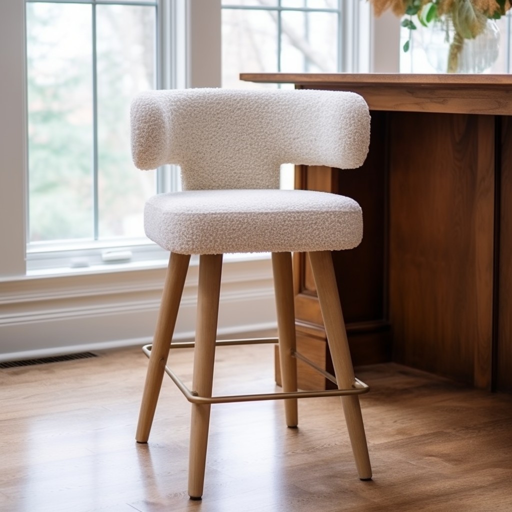 scandinavian style boucle stools