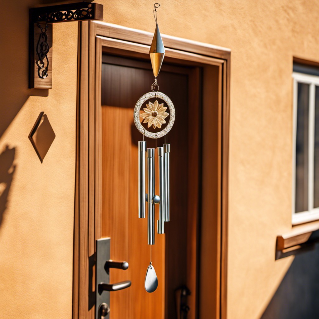 set up a sun catching wind chime