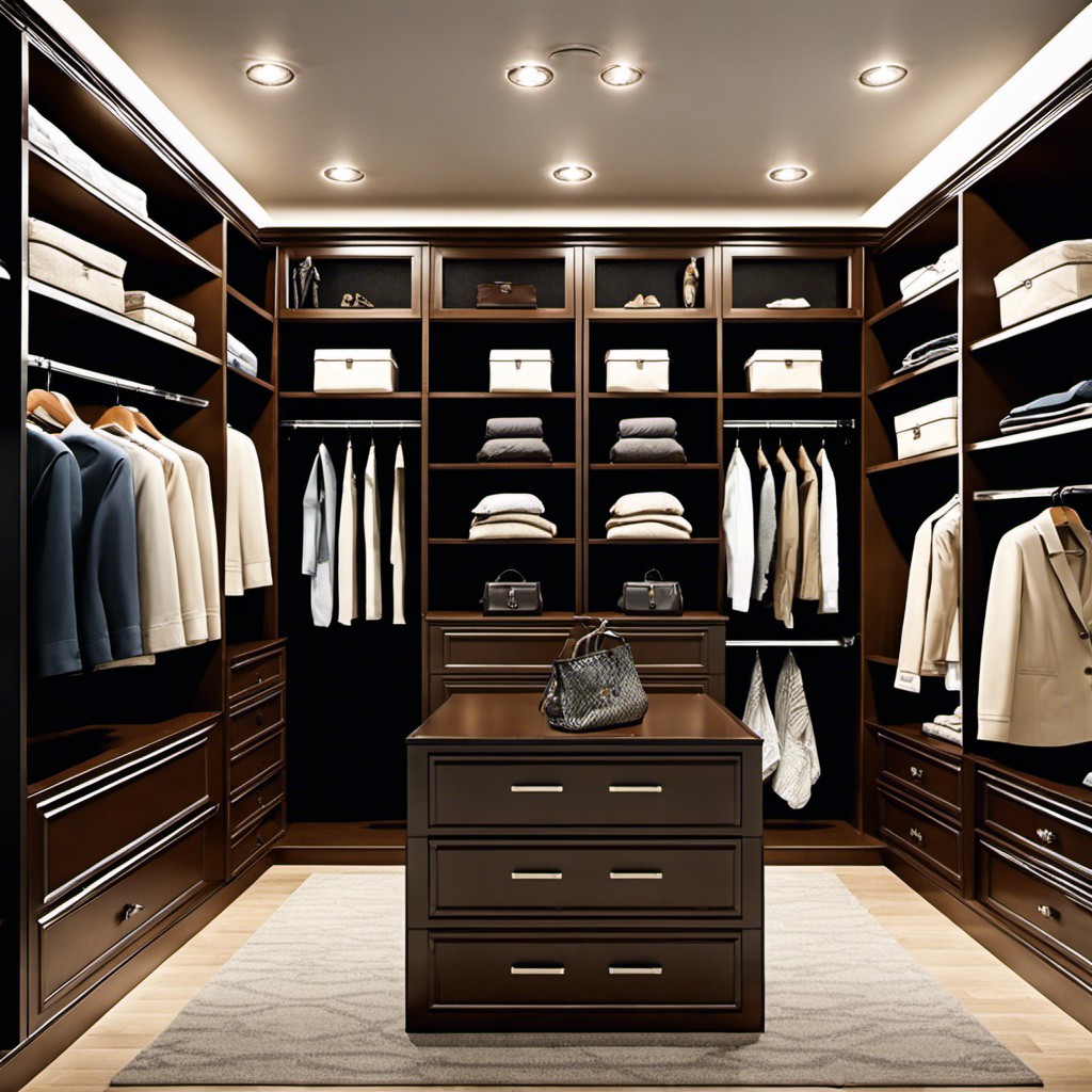 walk in closet with customizable storage