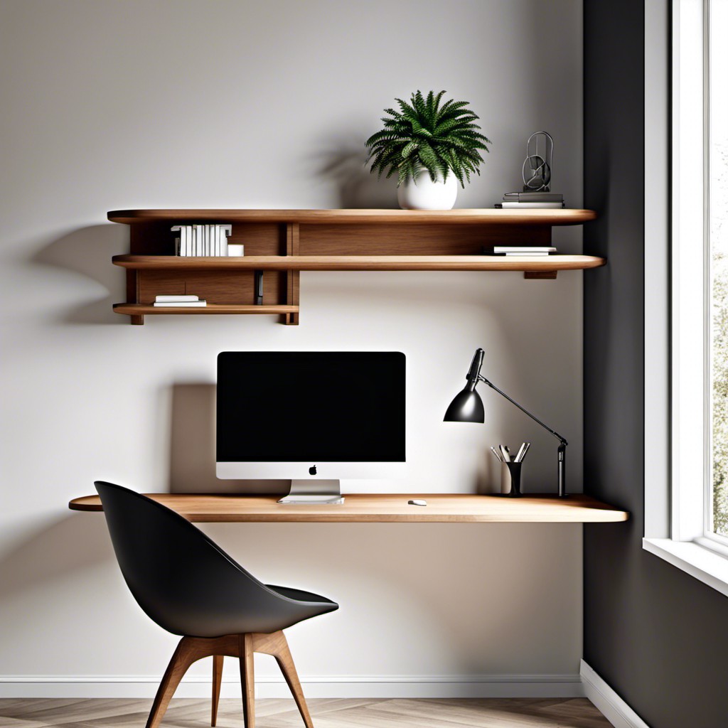 wall mounted curve desk