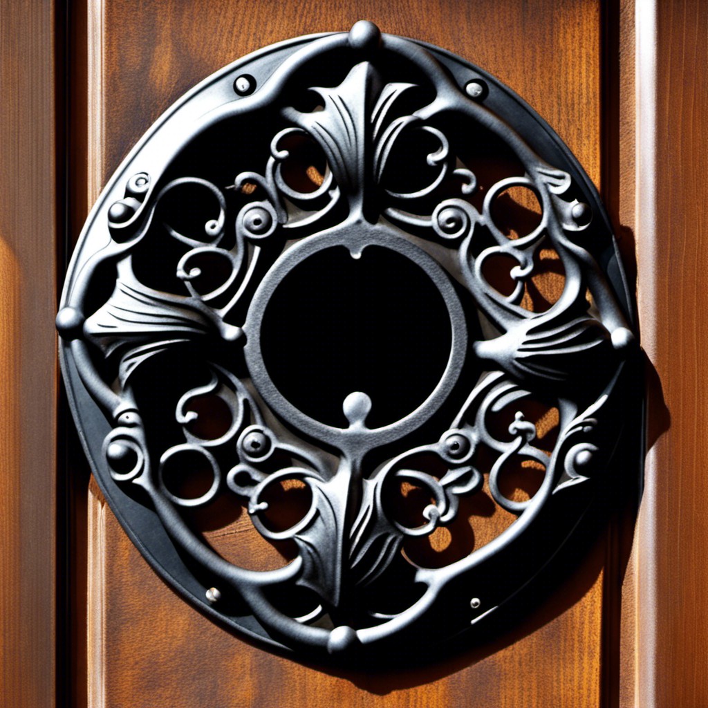 wrought iron scrollwork plate