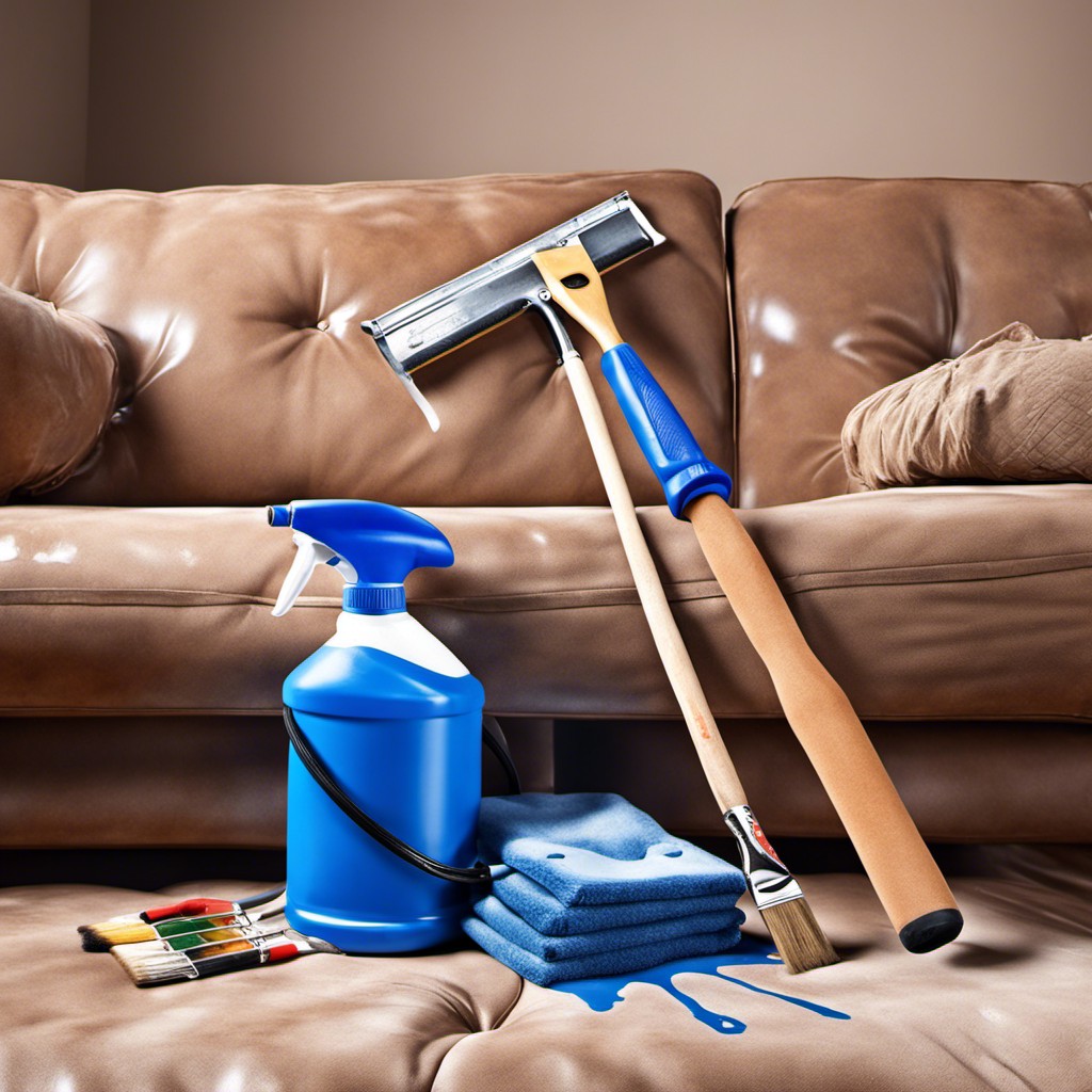appropriate equipmenttools for paint removal from couch