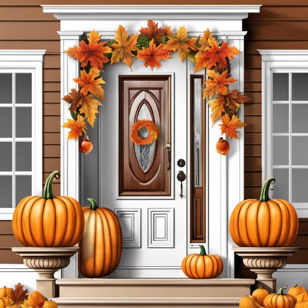 autumn pumpkin door cover