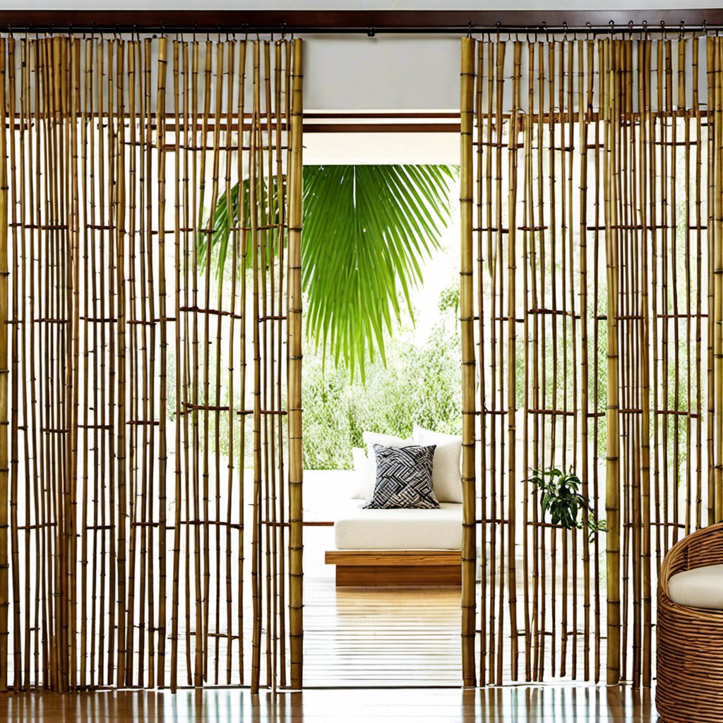 bamboo curtain panels
