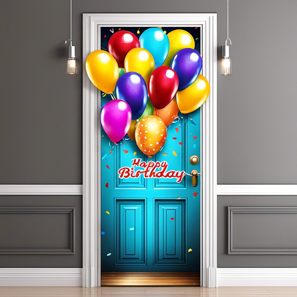 birthday banner door cover