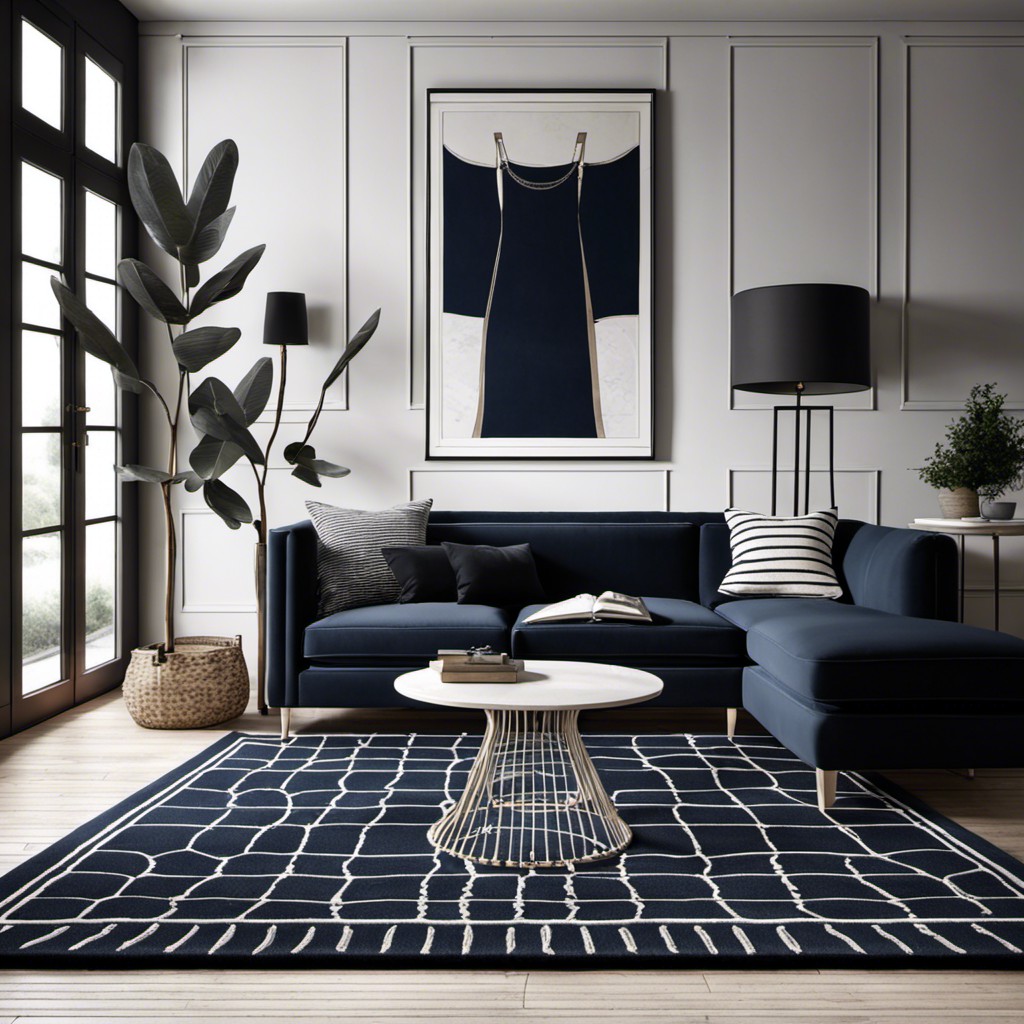 black and white monochrome rug