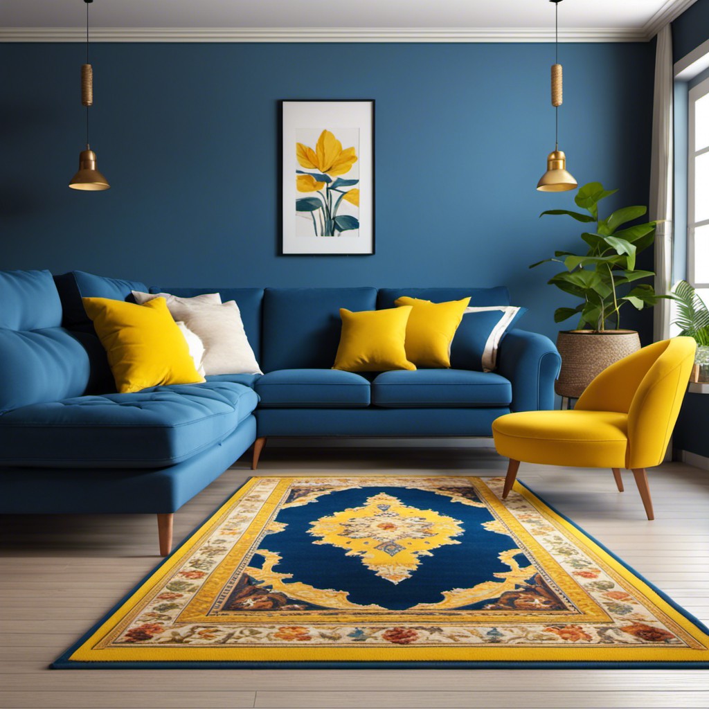 bright yellow rug