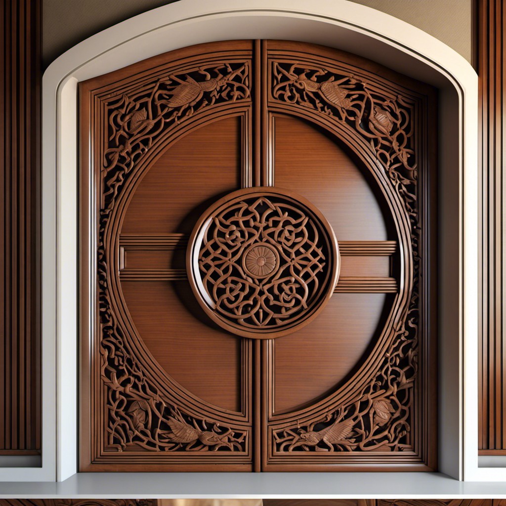 carved oriental style hatch