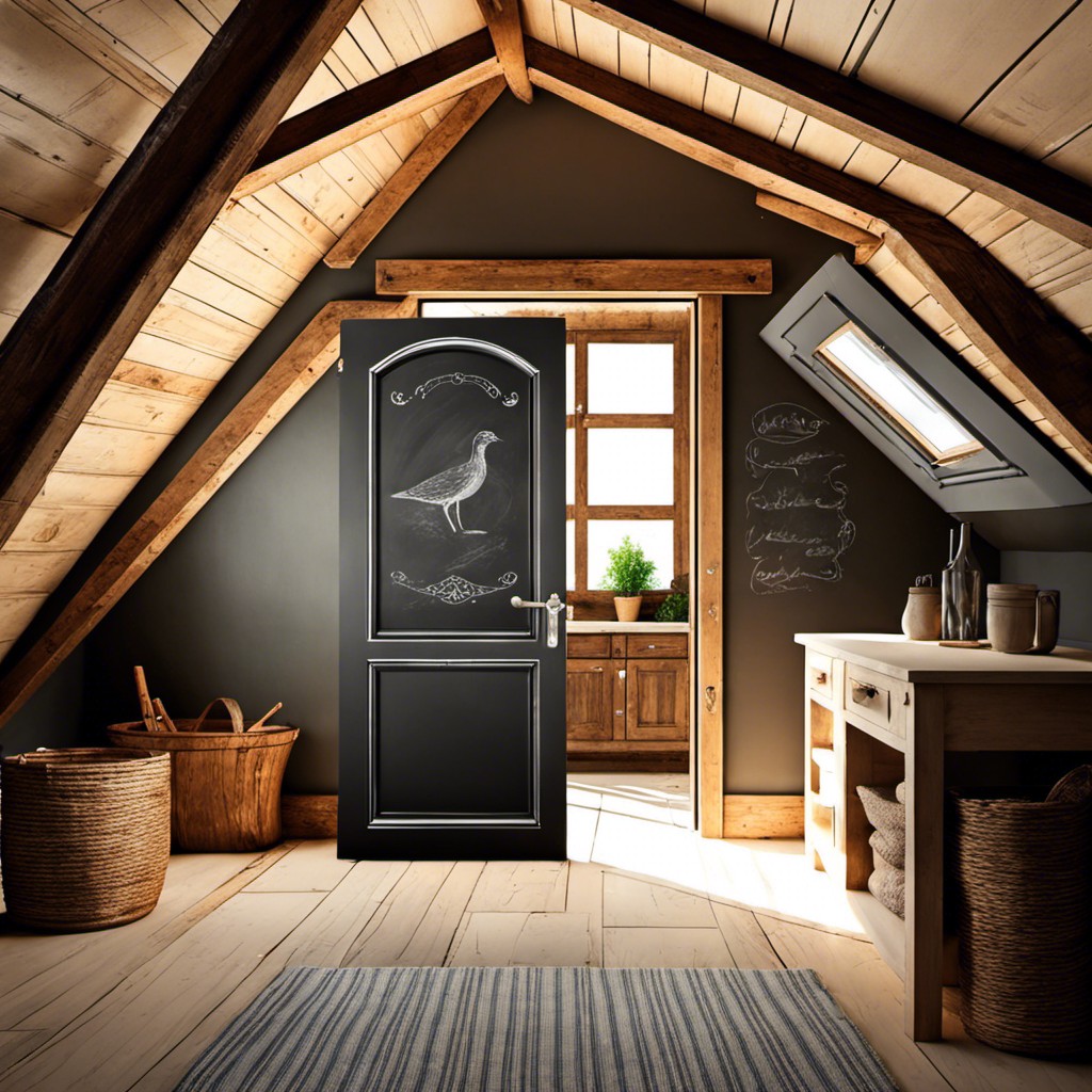 chalkboard attic door