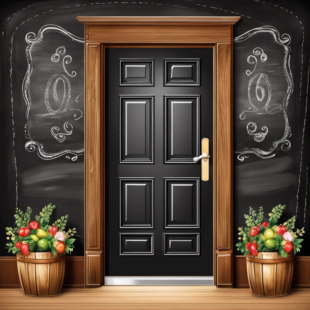 chalkboard paint door cover