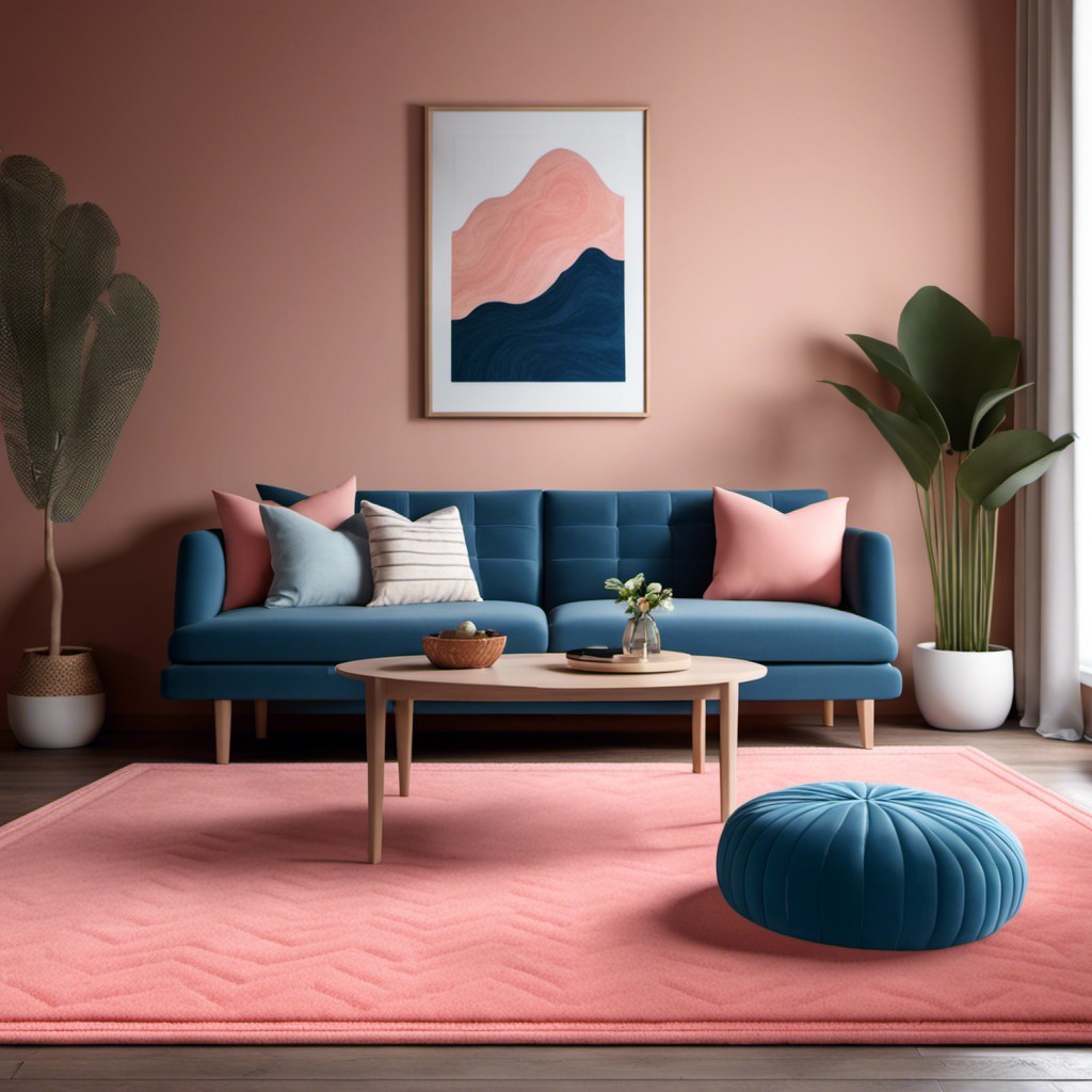 coral pink rug