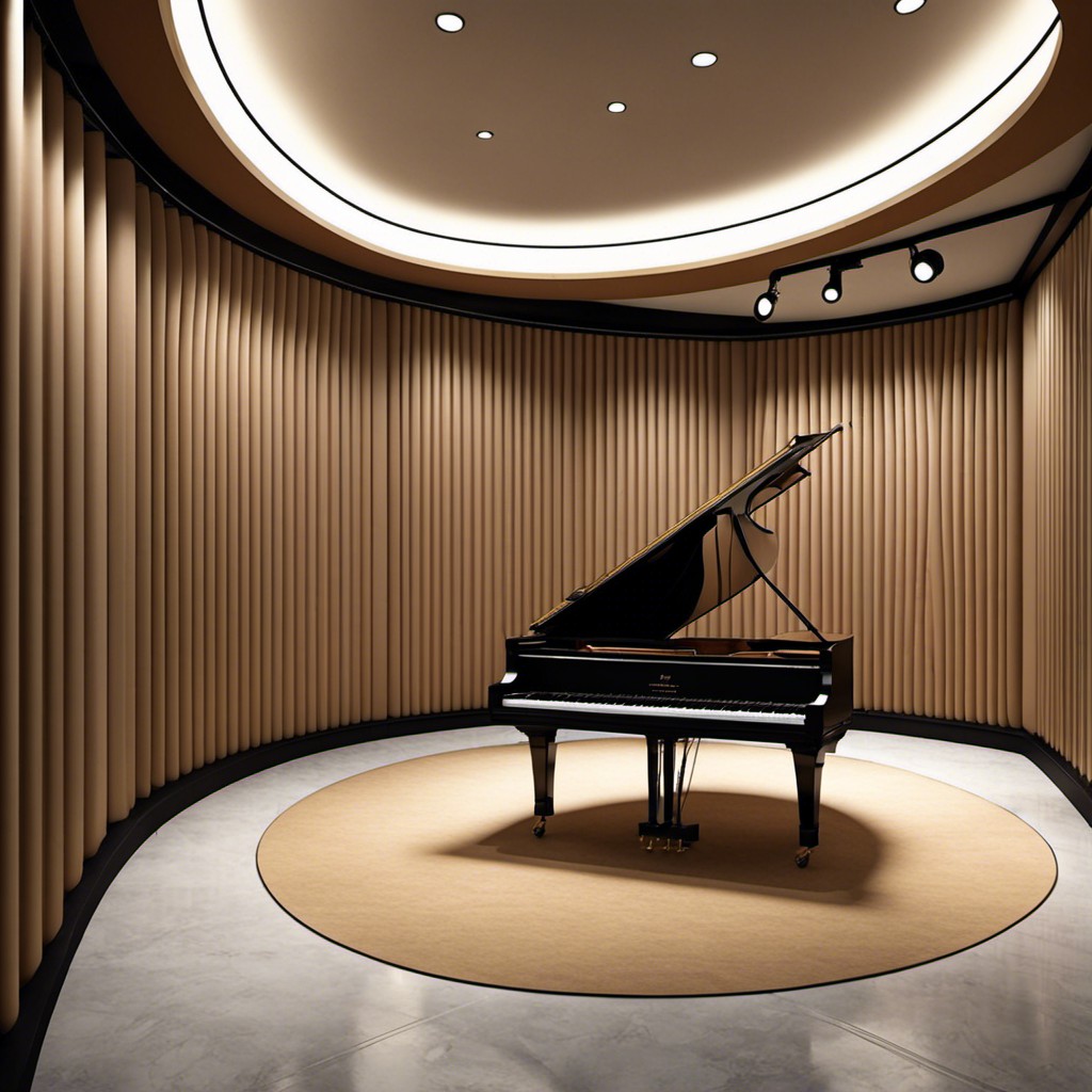 curved acoustic optimal music room wall