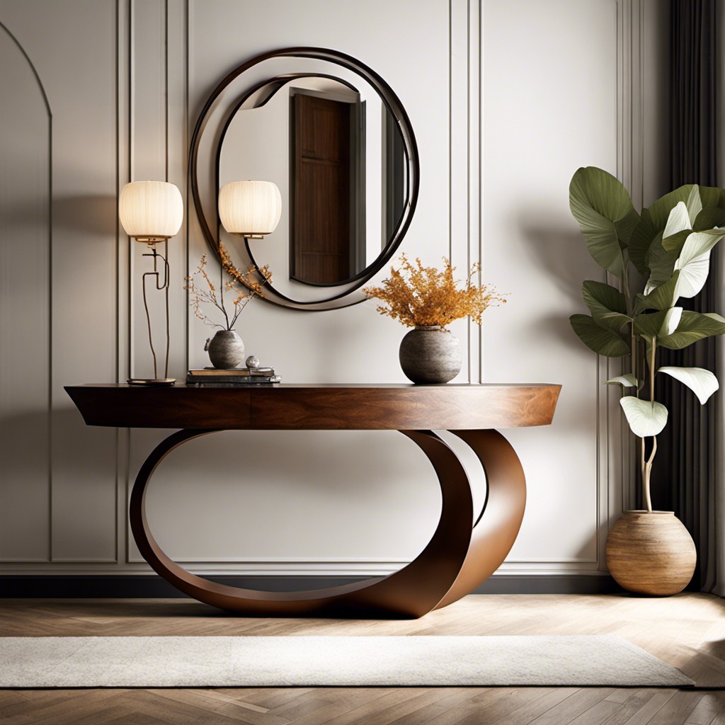 curvilinear nonuniform table for an artistic look