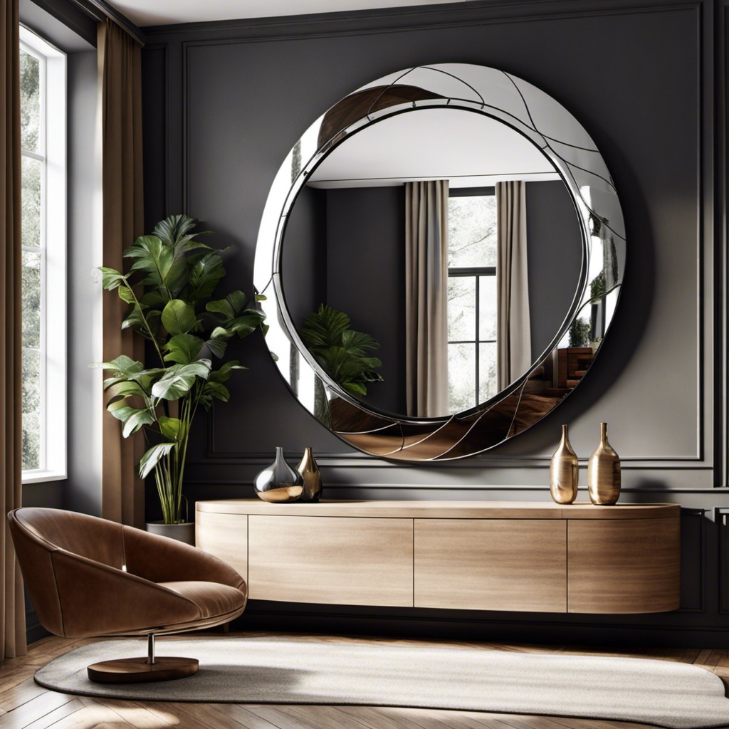 curvy wall mirrors