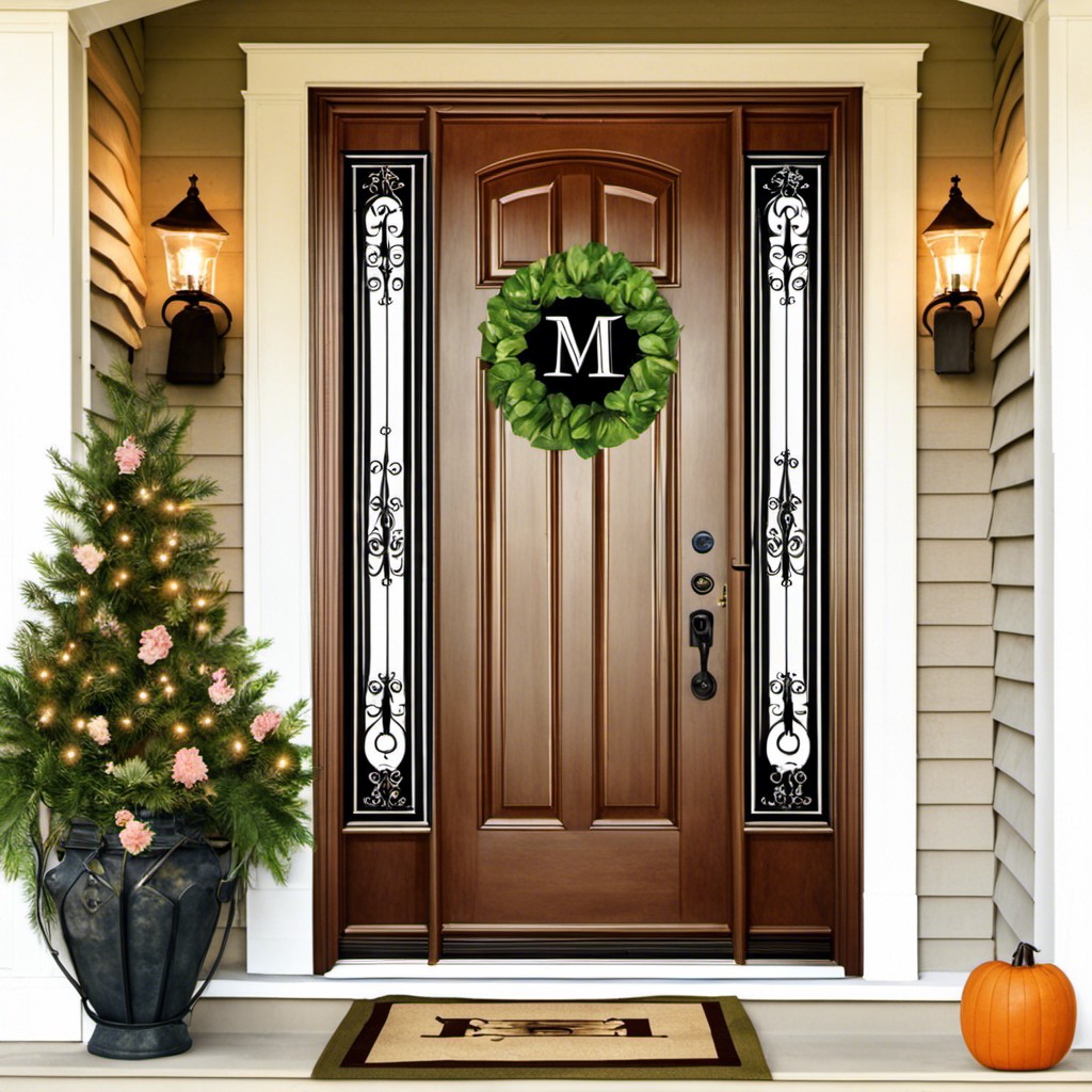 custom family monogram door cover