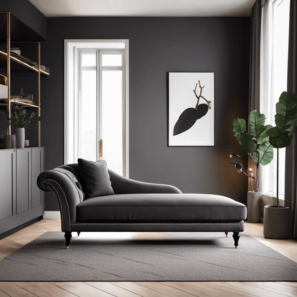 dark gray chaise longue