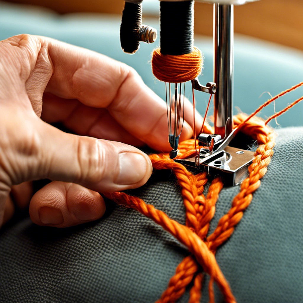 darning with matching thread