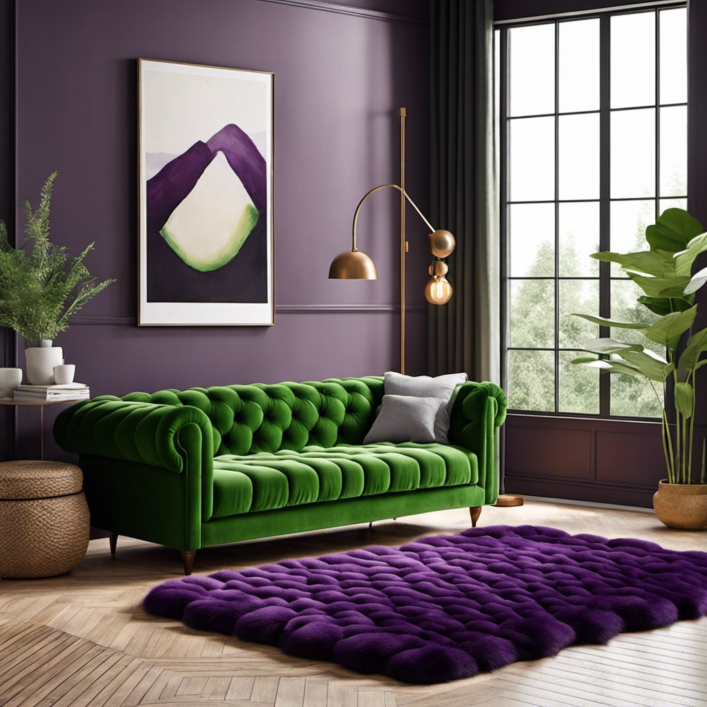 deep purple plush rug