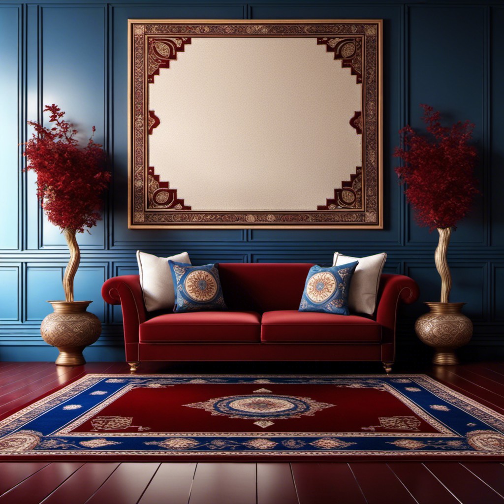 deep red oriental carpet