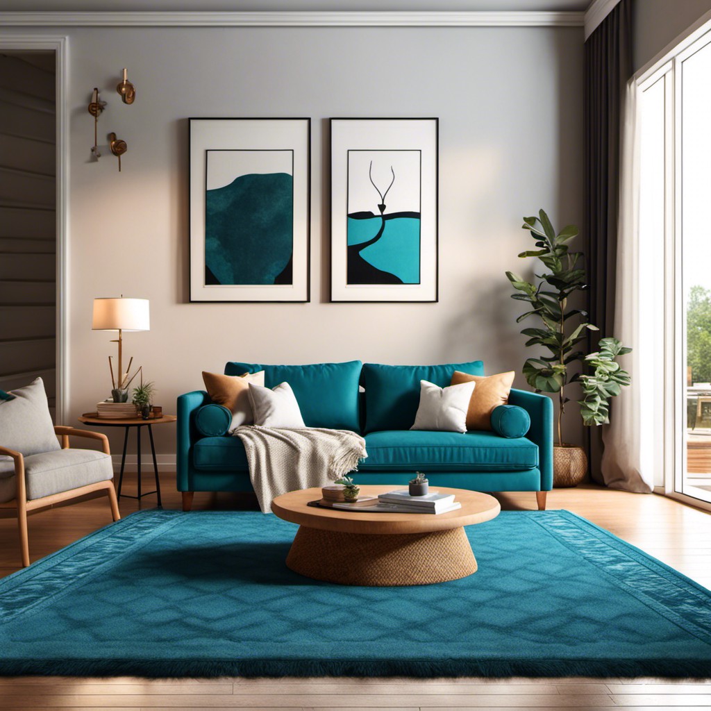 deep turquoise rug