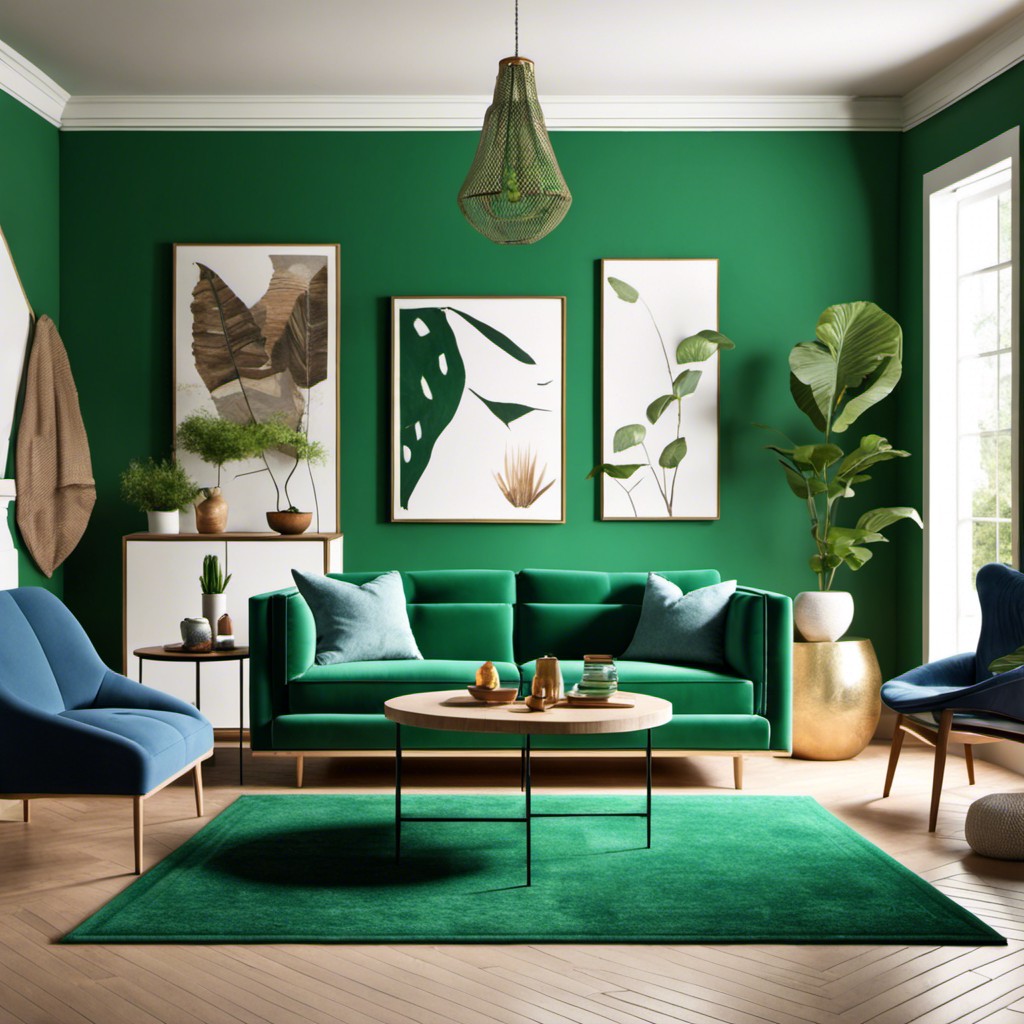 emerald green rug