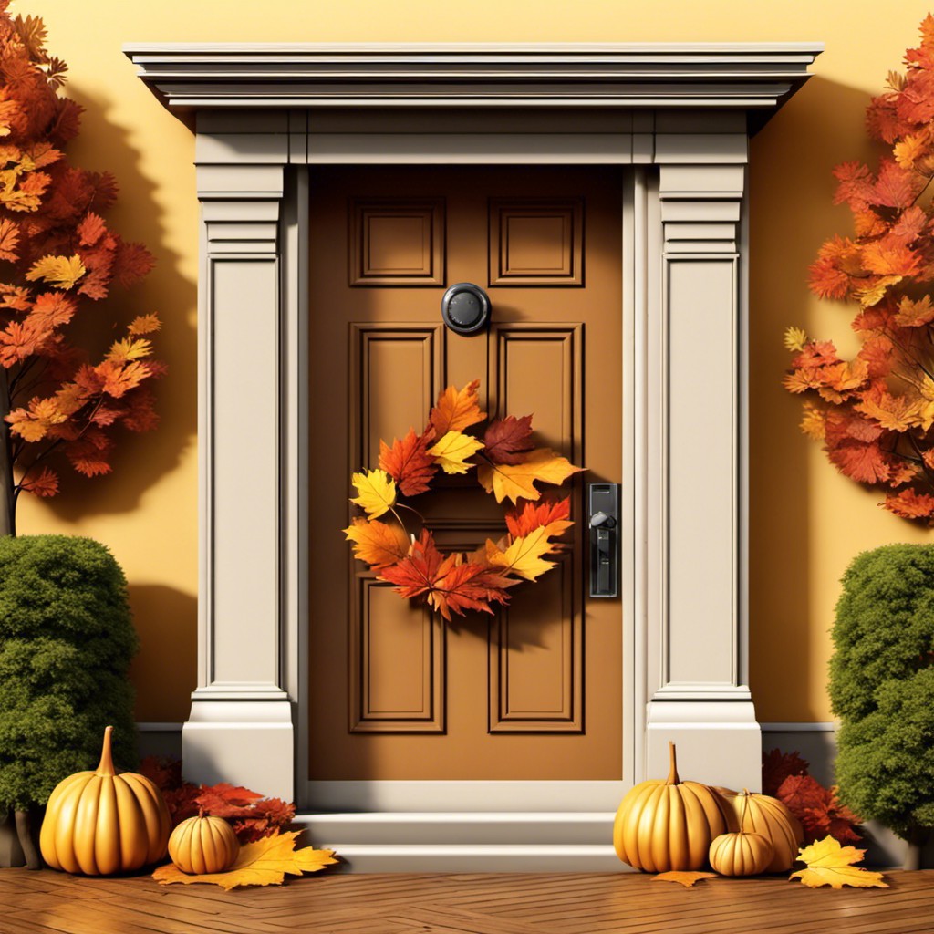 fall leaves door cover