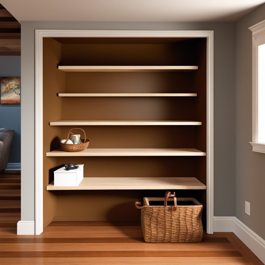 floating shelf door