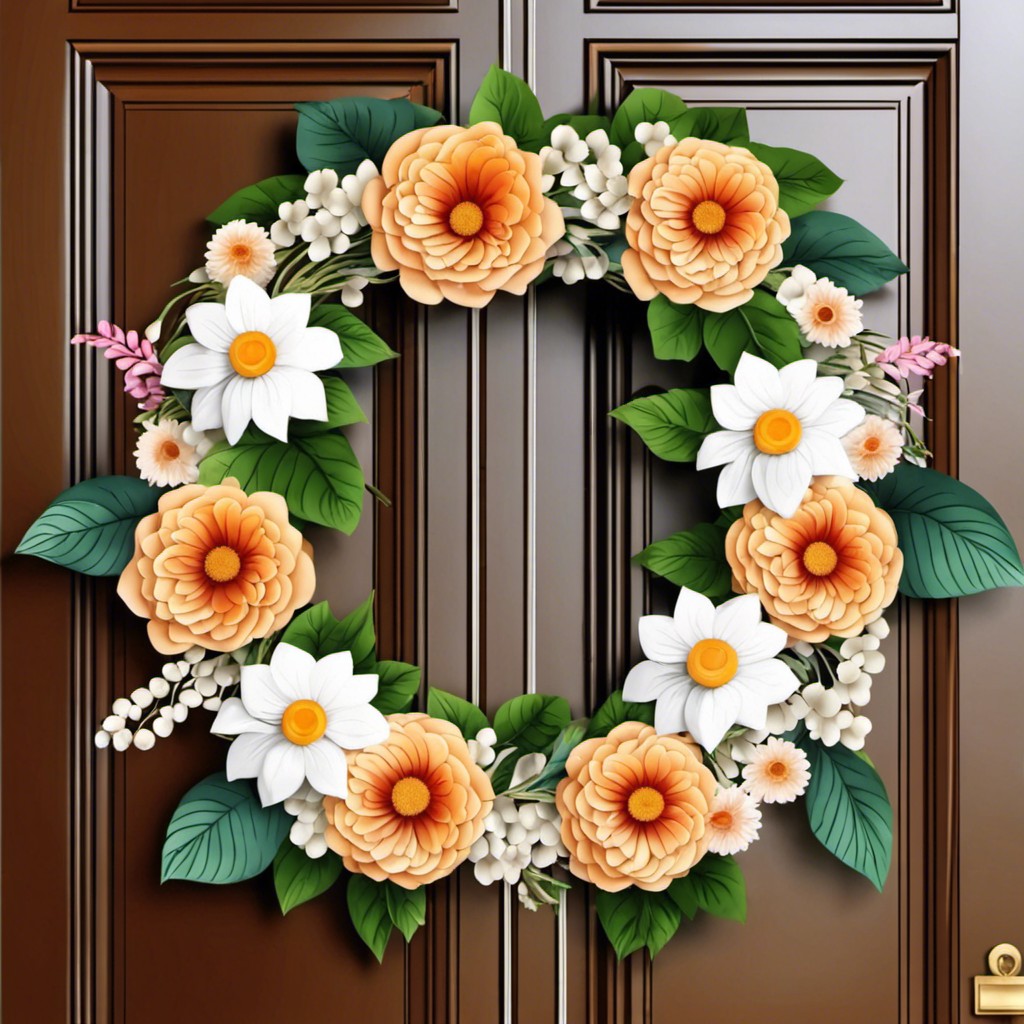 floral wreath door cover