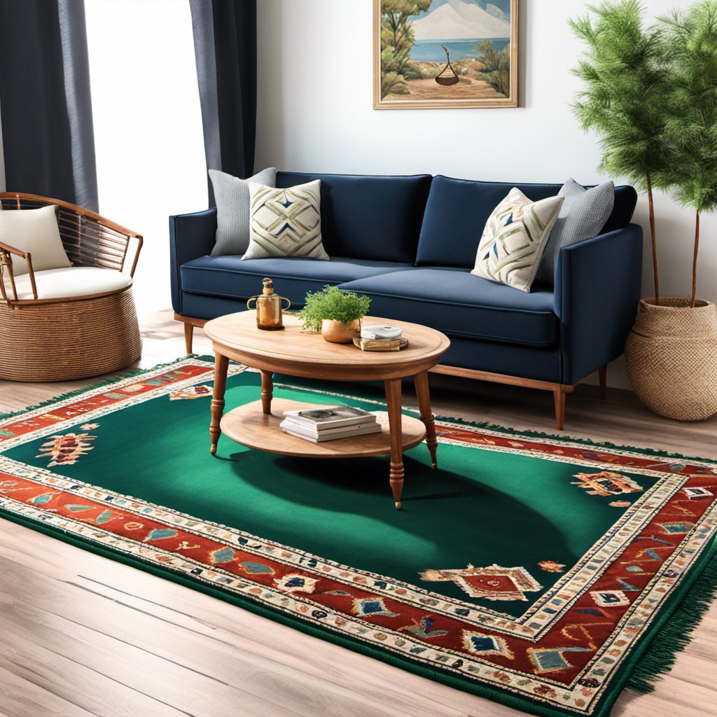 green turkish rug