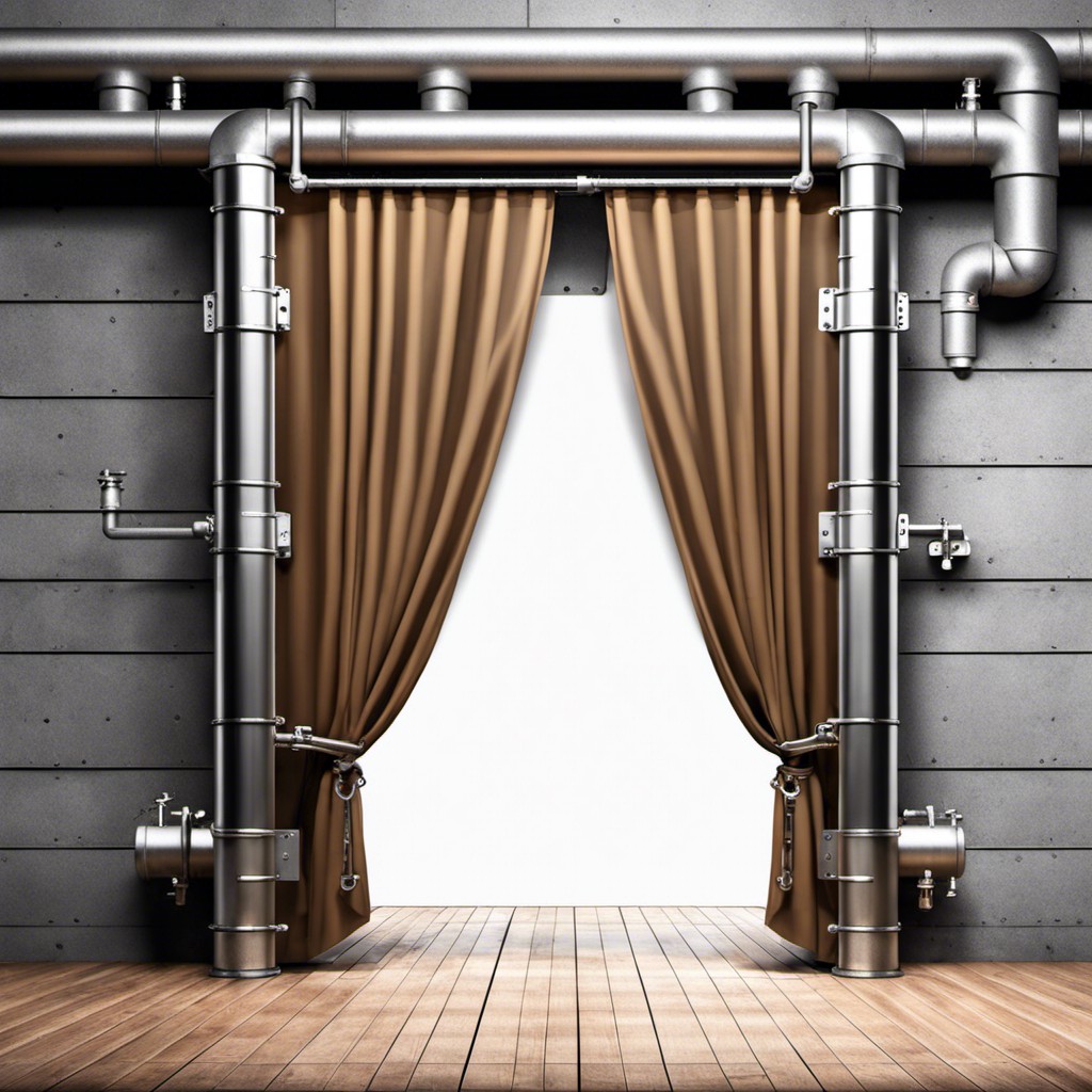 industrial pipe and curtain design