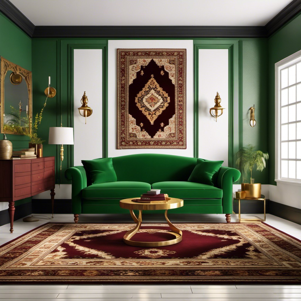 maroon and gold persian rug