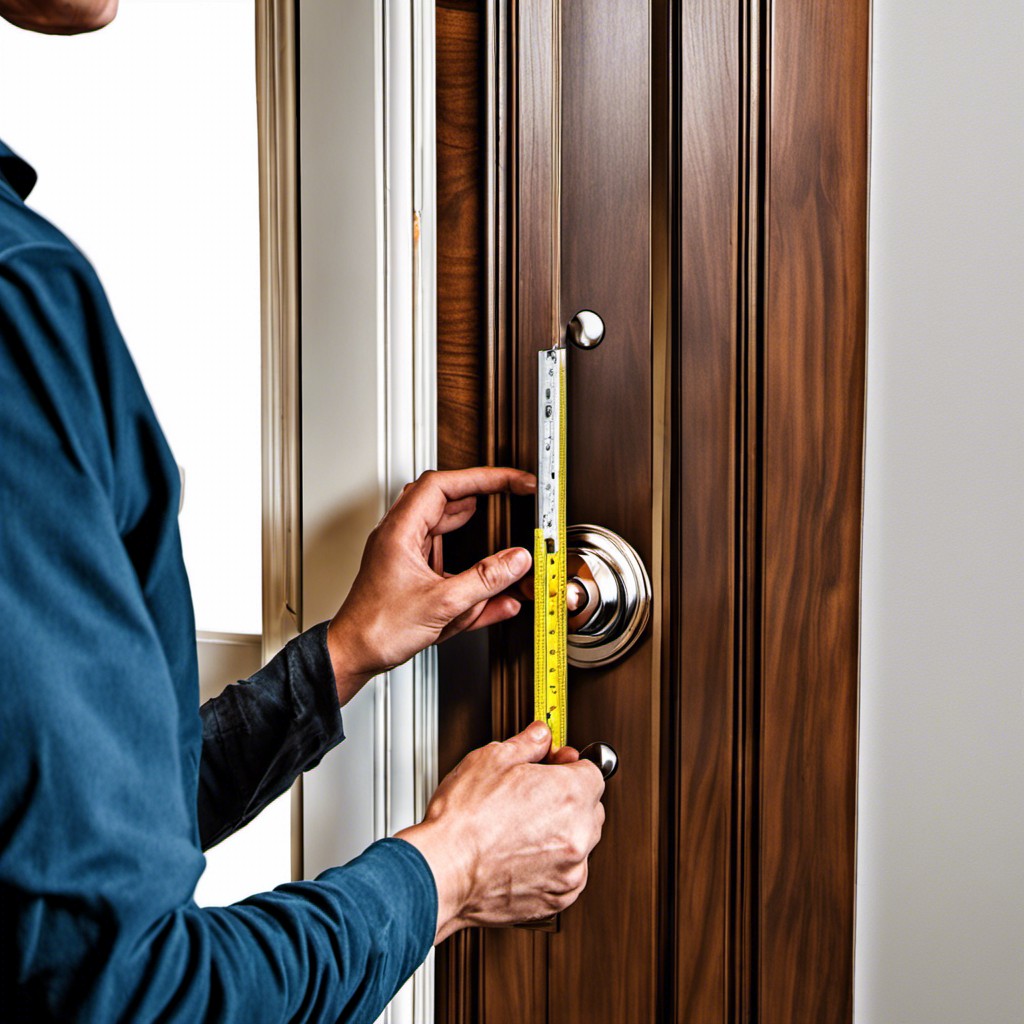 measure for pocket door handle placement