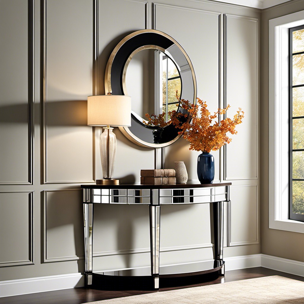 mirrored console table