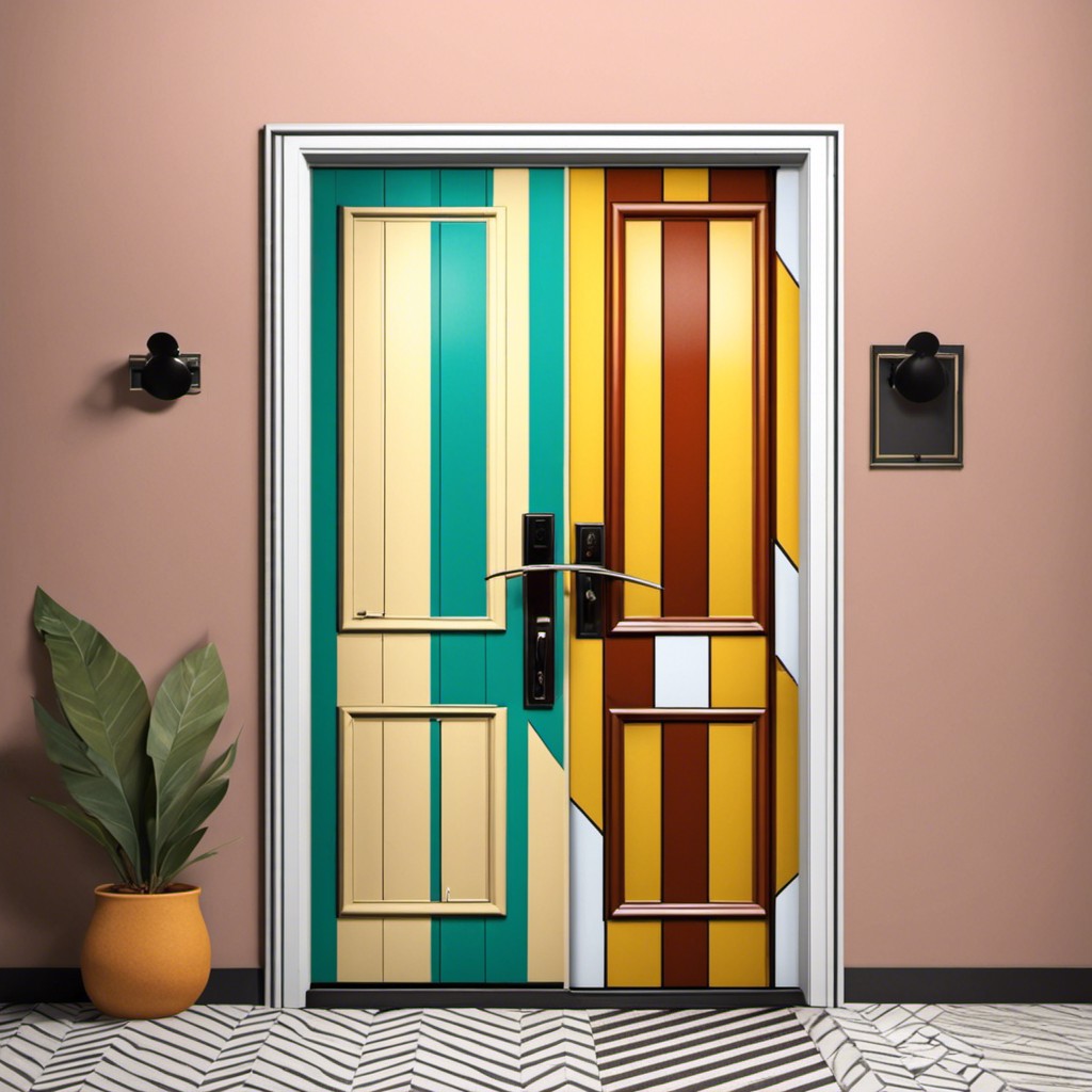 mismatched colors door