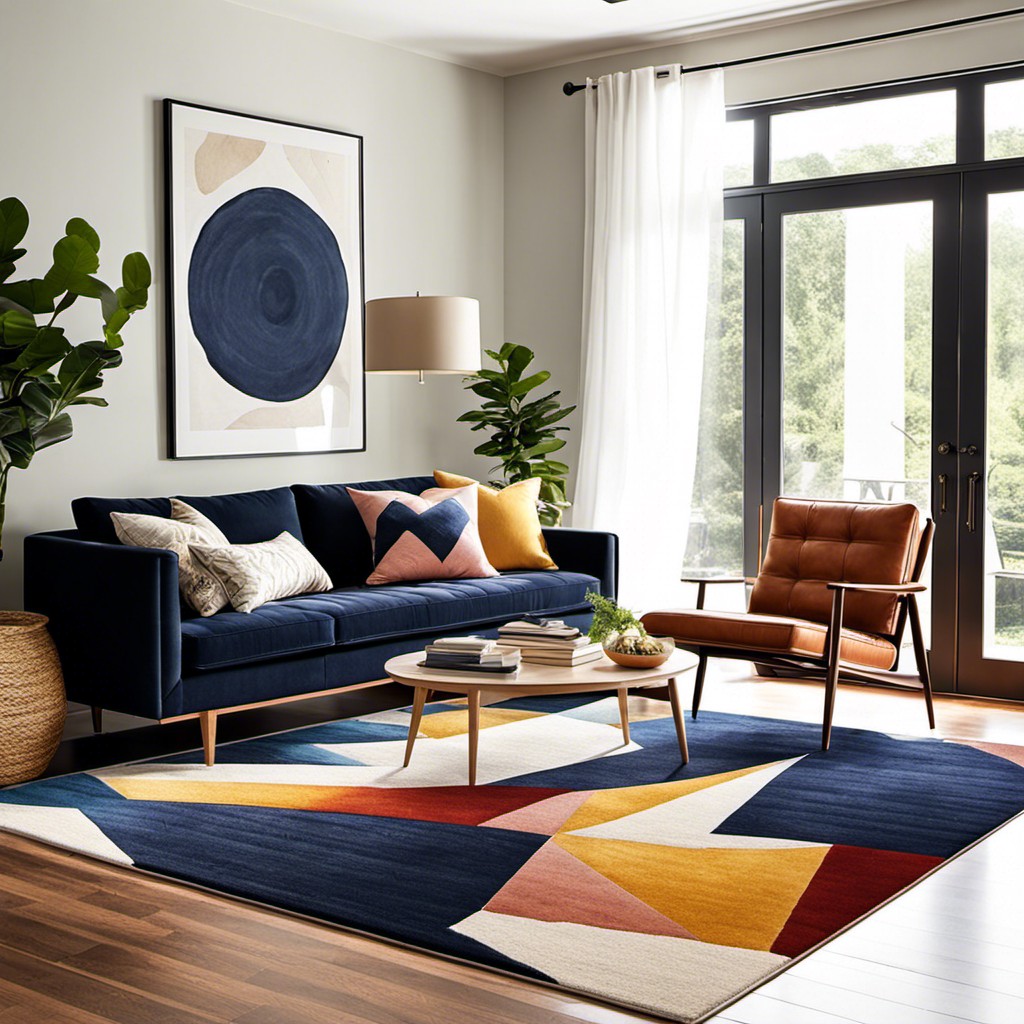 multi color abstract rug