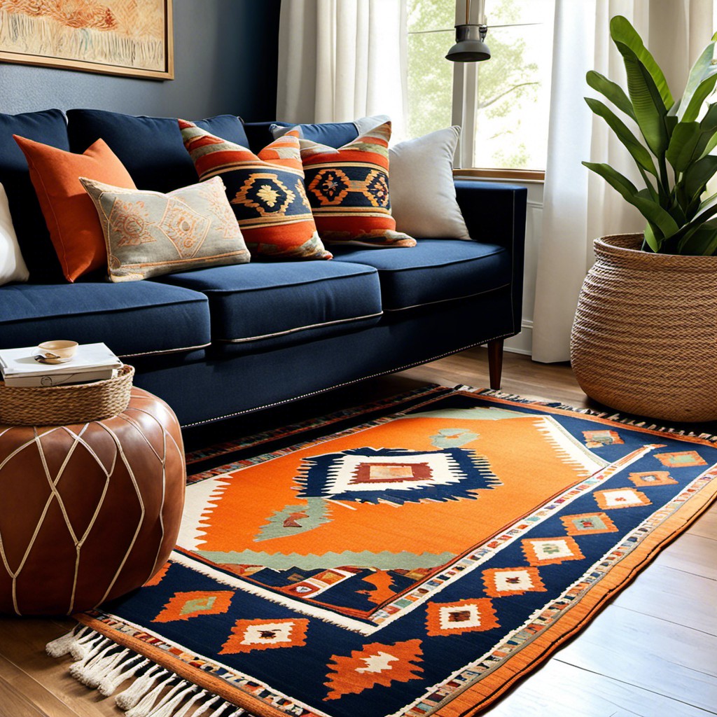 orange kilim rug