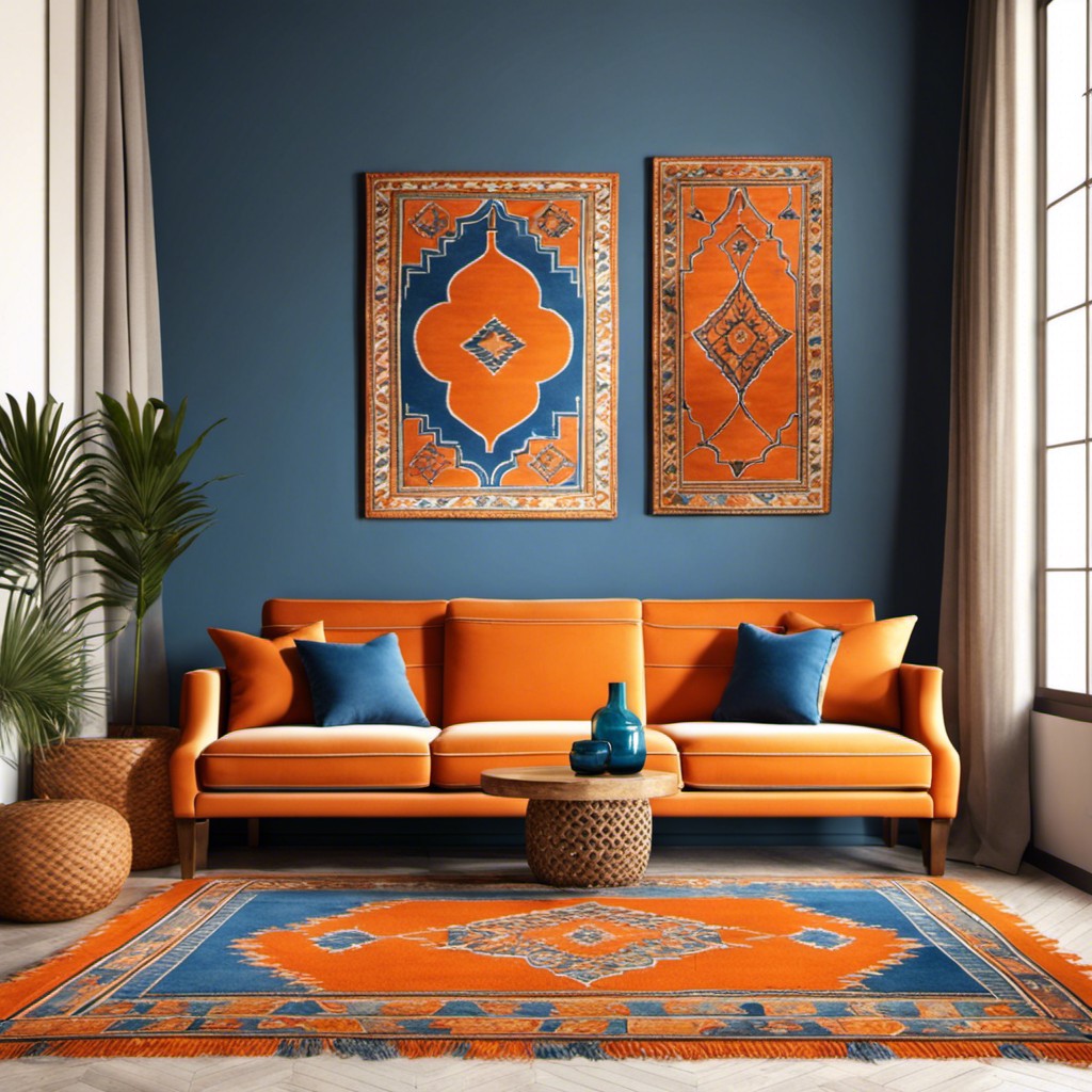 orange moroccan rug