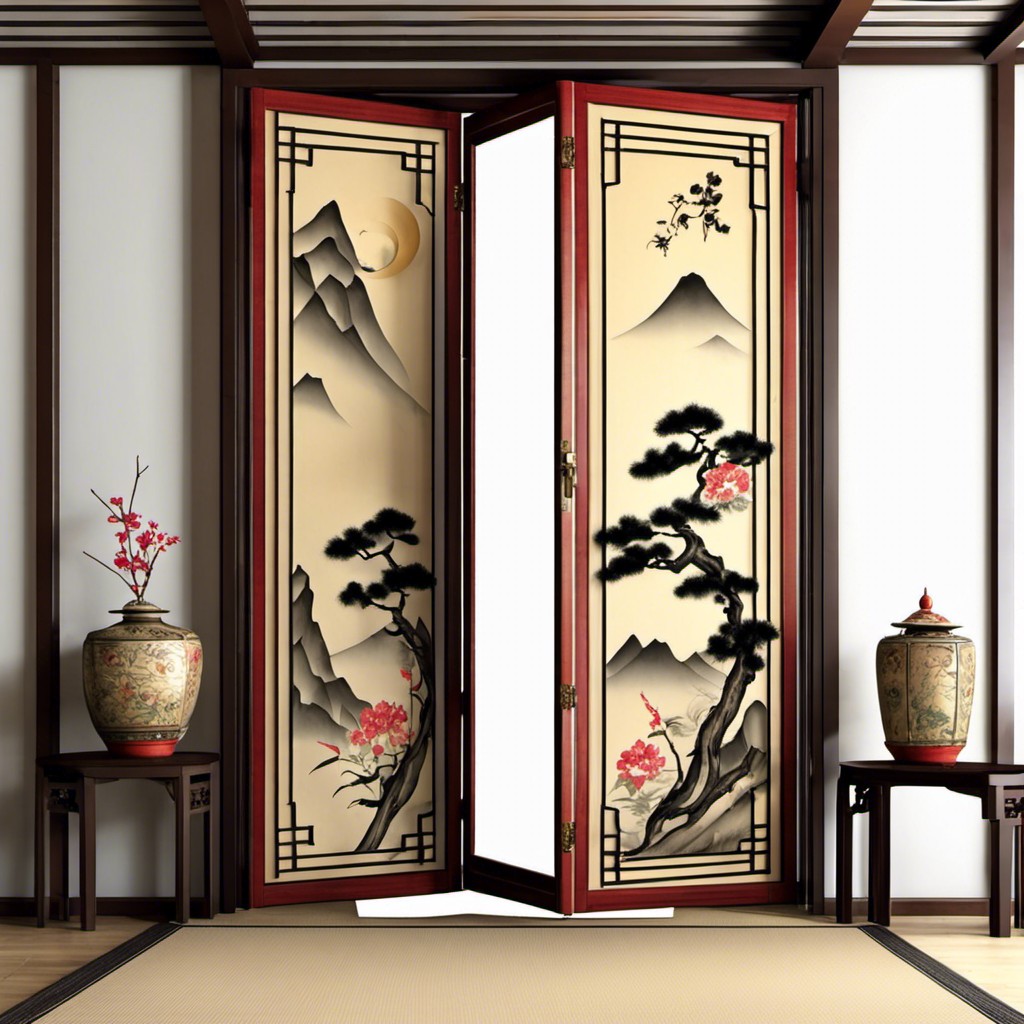 oriental folding screen