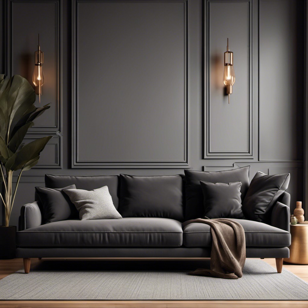 oversized dark gray couch