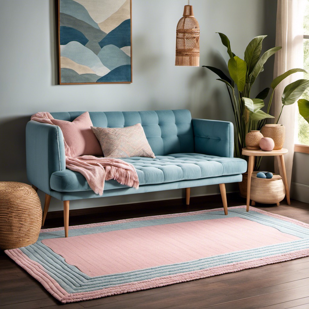 pastel color cotton rug